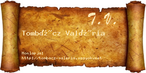 Tombácz Valéria névjegykártya